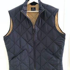 J Crew Men's Blue Quilted Vest
